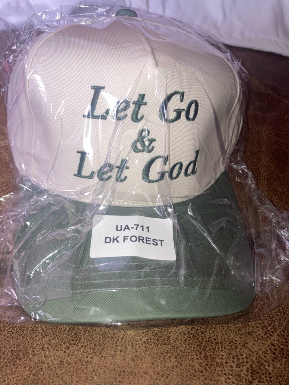Let Go & Let God Embroidered Two-Tone Cap